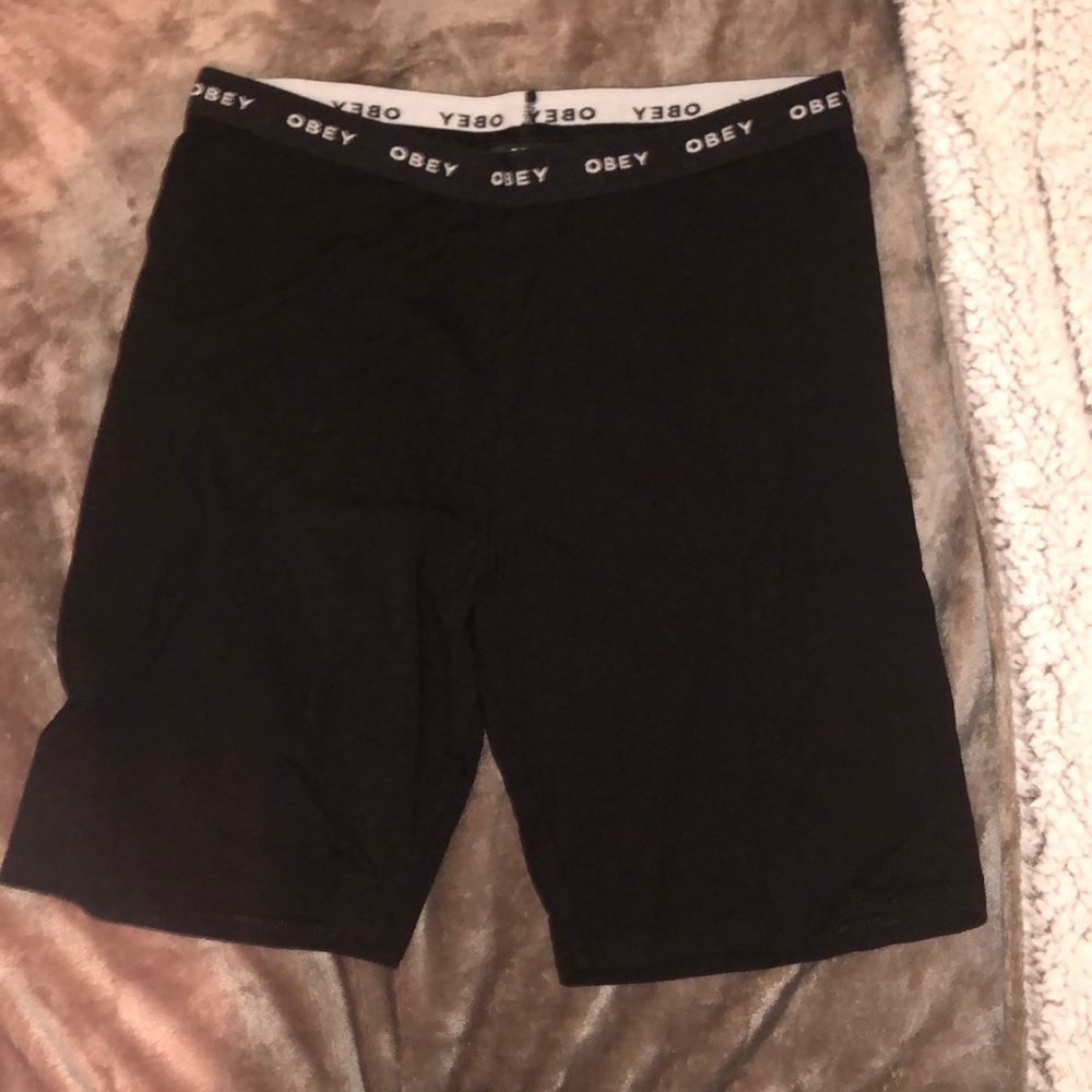 OBEY cotton bike shorts